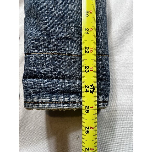 Vtg Old Navy Womens Trucker Blue Denim Jean Jacket Sherpa Lined M Y2K 2002 - Picture 5 of 10